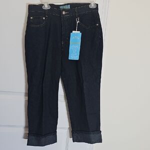 Elegant‎ Dark Blue Cropped Jeans